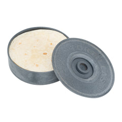 Round Gray Plastic Tortilla Warmer / Server - 8 1/2