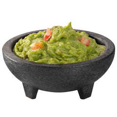 Chef 101 4 oz Black Thermal Plastic Molcajete Bowl - 4