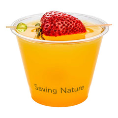 Sustain 9 oz Round Clear PLA Plastic Drinking Cup - Compostable - 3 3/4