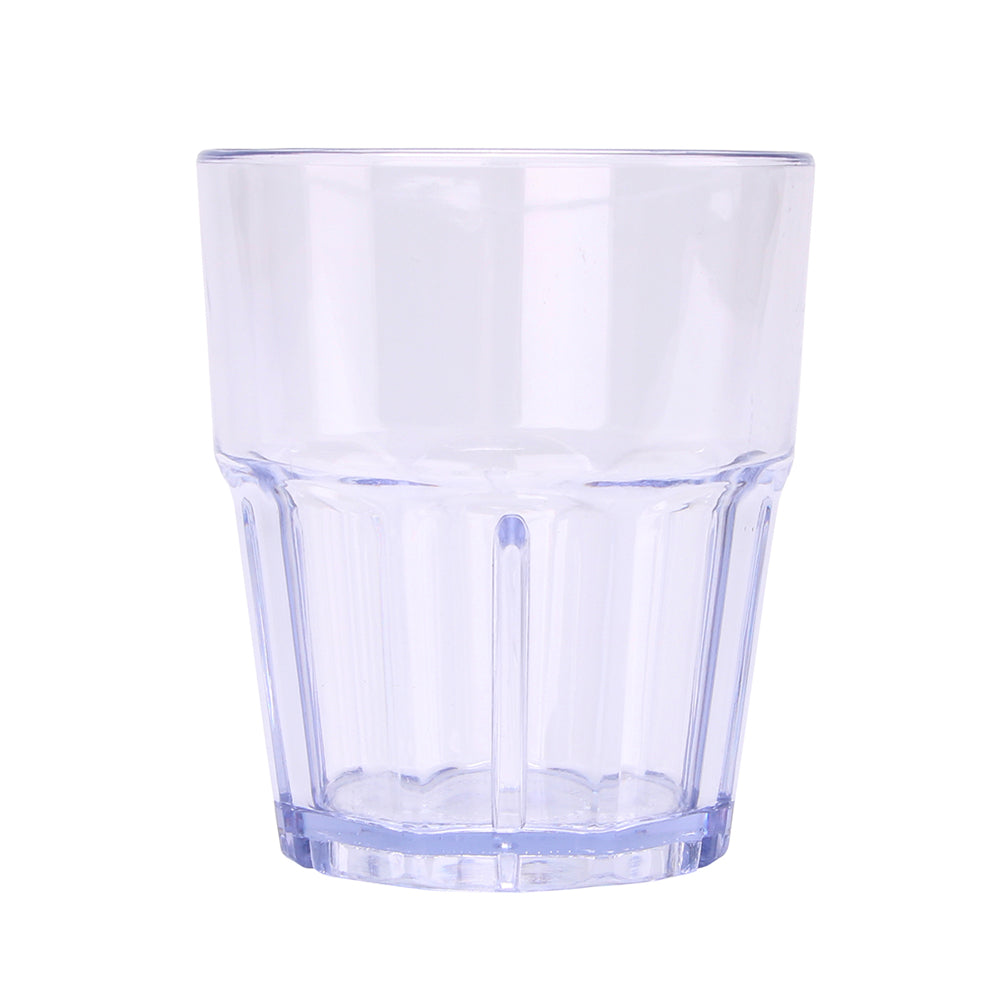 Bev Tek 12 oz Clear Plastic Tumbler - Shatter-Resistant - 3 1/2" x 3 1/2" x 4" - 10 count box