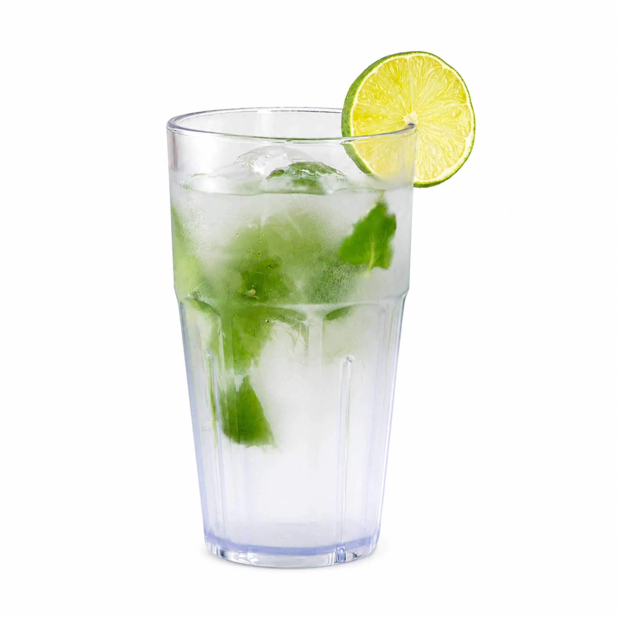 Bev Tek 16 oz Clear Plastic Tumbler - Shatter-Resistant - 3 1/2" x 3 1/2" x 6" - 10 count box