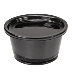 RW Base 0.8 oz Round Black Plastic Portion Cup - 1 3/4