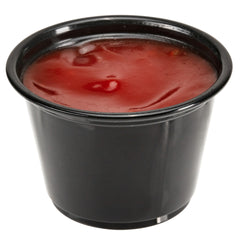 Chef 101 2.5 oz Round Black Plastic Portion Cup - 2 1/2