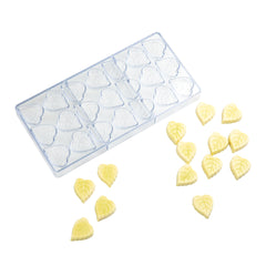 Pastry Tek Polycarbonate Leaf Candy / Chocolate Mold - 21-Compartment - 1 count box