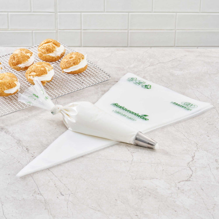Pastry Tek Clear Plastic Pastry Piping Bag Recyclable 21