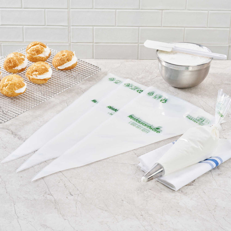 Pastry Tek Clear Plastic Pastry Piping Bag Recyclable 21