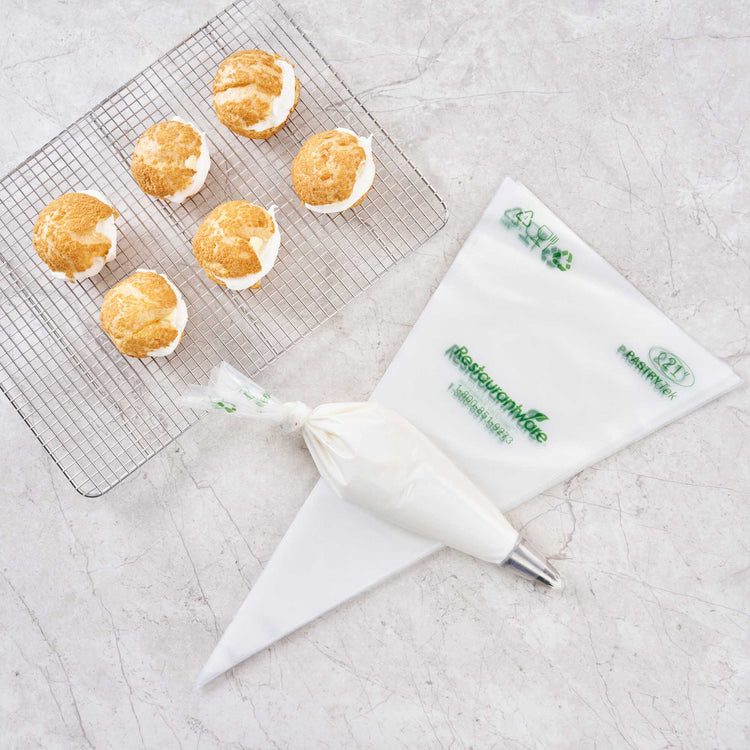 Pastry Tek Clear Plastic Pastry Piping Bag Recyclable 21