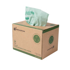 Basic Nature 13 gal Green Plastic Trash Can Liner - Compostable - 400 count box