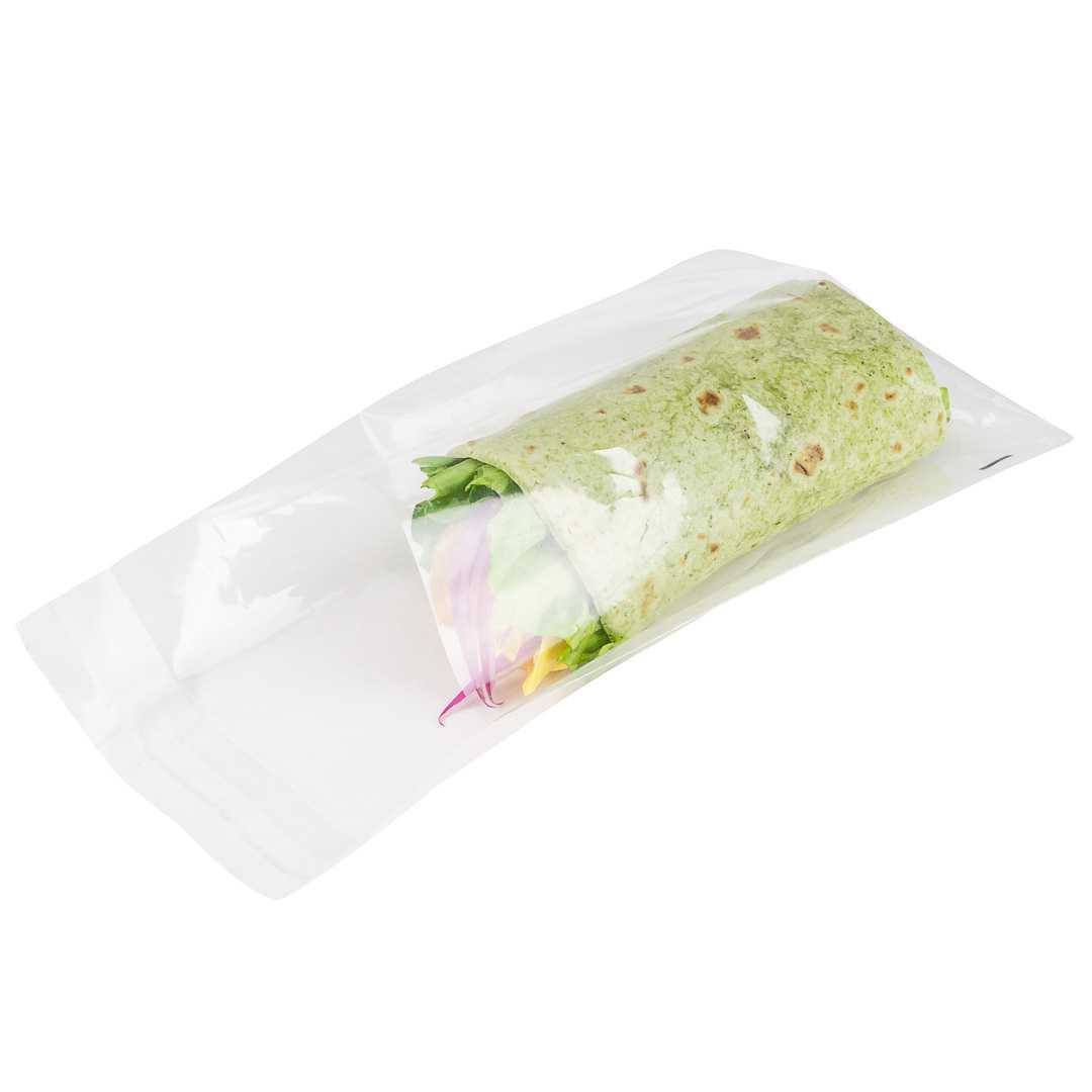 Bag Tek Clear Plastic Lip and Tape Bag - Self Sealing - 7" x 5" - 8000 count box