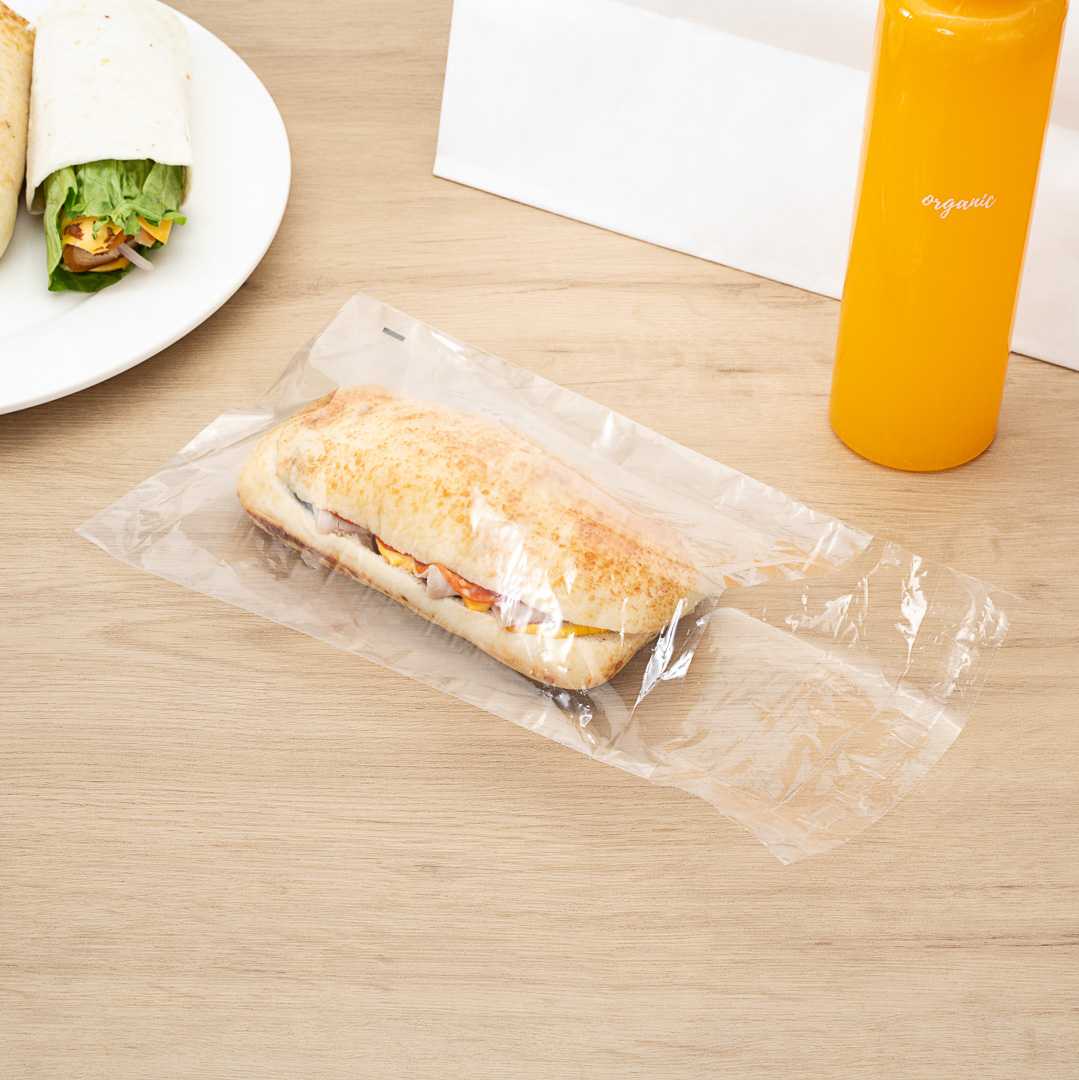 Bag Tek Clear Plastic Lip and Tape Bag - Self Sealing - 9" x 6" - 6000 count box