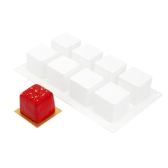 Pastry Tek Silicone Cube Baking Mold - 8-Compartment - 1 count box