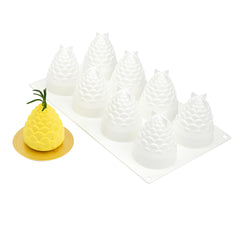 Pastry Tek Silicone Pineapple Baking Mold - 8-Compartment - 10 count box