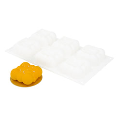 Pastry Tek Silicone Bubble Cloud Baking Mold - 6-Compartment - 10 count box