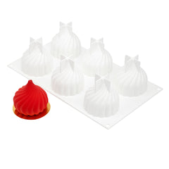 Pastry Tek Silicone Spiral Baking Mold - 6-Compartment - 10 count box