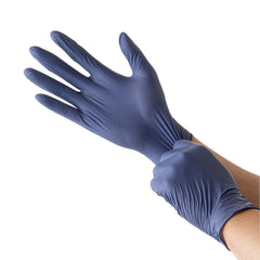 Low Derma Dark Blue Small Nitrile Gloves - Hypoallergenic, Non-Sterile, Powder-Free - 100 count box