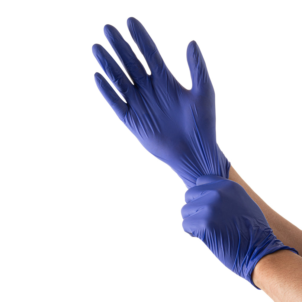 Low Derma Blue Large Nitrile Gloves - Hypoallergenic, Non-Sterile, Powder-Free - 1000 count box