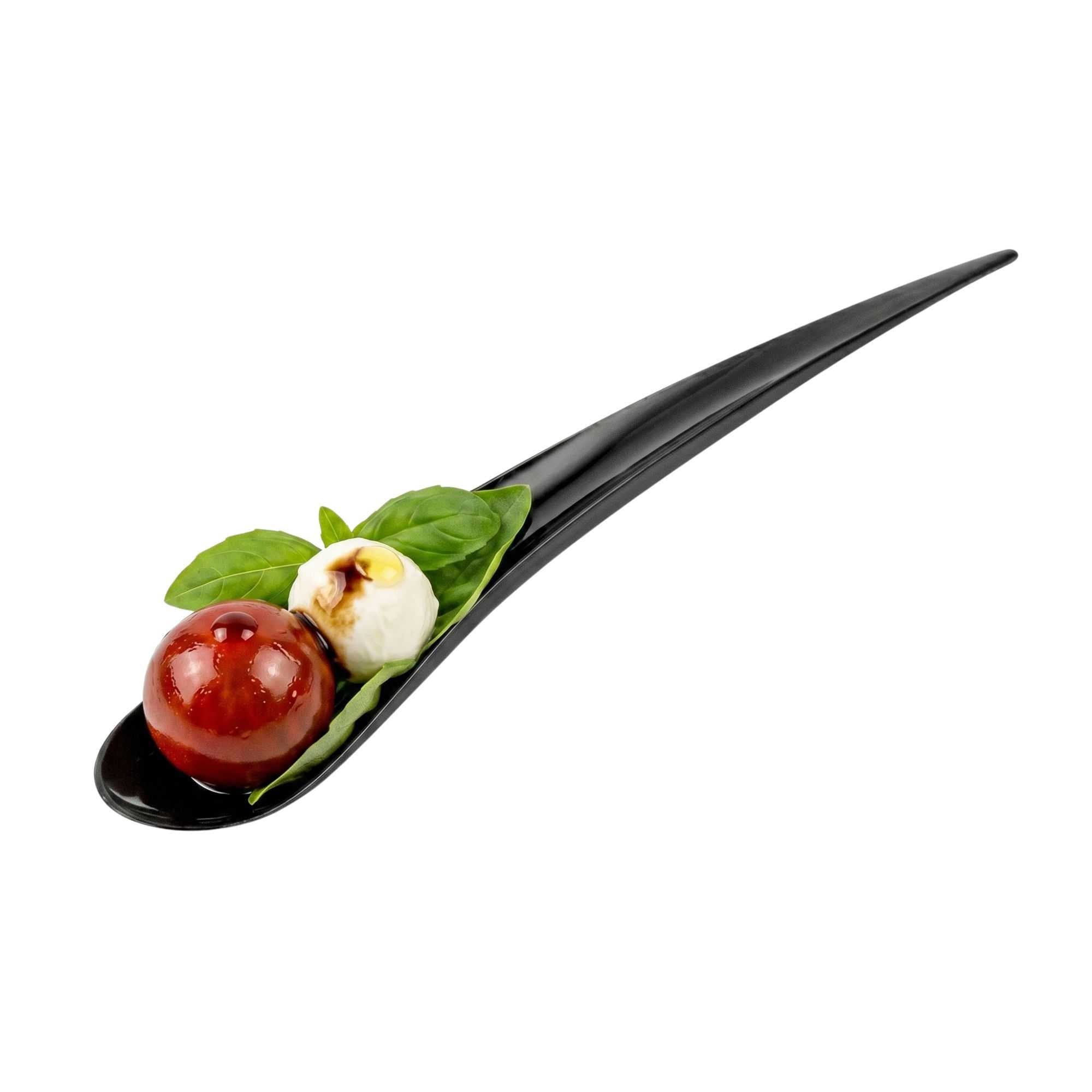 Chef 101 Black Plastic Deco Party Spoon - 8" - 500 count box