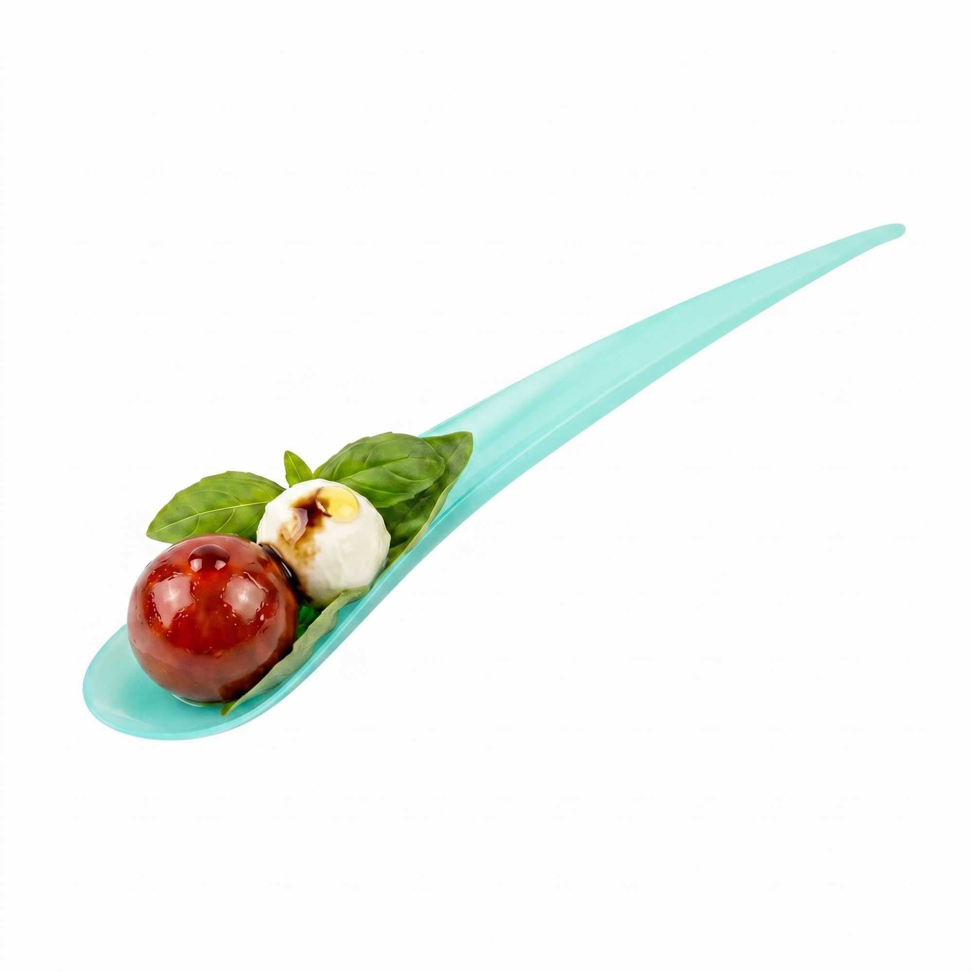 Chef 101 Teal Plastic Deco Party Spoon - 8" - 500 count box
