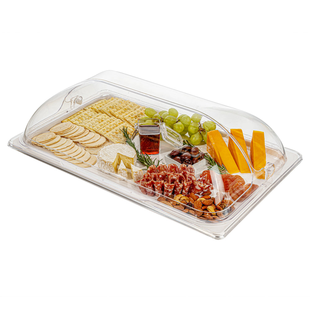 Cater Tek Clear Polycarbonate Plate Cover - Full Size - 21" x 13 1/4" - 1 count box