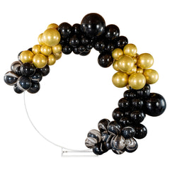 Balloonify Black and Gold Balloon Arch / Garland Kit - 134 Pieces - 1 count box