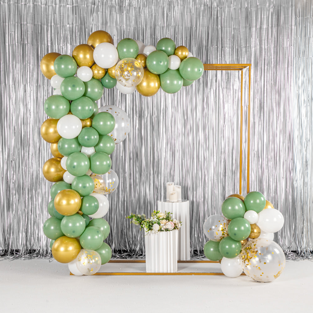 Balloonify Green, White and Gold Balloon Arch / Garland Kit - 119 Pieces - 1 count box