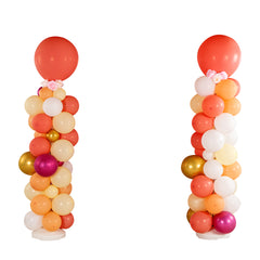 Balloonify Coral, Pink and Yellow Balloon Arch / Garland Kit - 98 Pieces - 1 count box