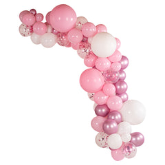 Balloonify Metallic Pink and White Balloon Arch / Garland Kit - 106 Pieces - 1 count box