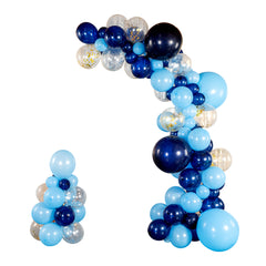 Balloonify Navy and Sky Blue Balloon Arch / Garland Kit - 106 Pieces - 1 count box