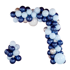 Balloonify Navy, Sky Blue and White Balloon Arch / Garland Kit - 1 count box