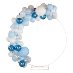 Balloonify Metallic Blue, White and Silver Balloon Arch / Garland Kit - 104 Pieces - 1 count box