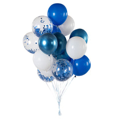 Balloonify Blue Confetti Balloon Set - 20 Pieces - 1 count box
