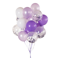 Balloonify Purple Confetti Balloon Set - 20 Pieces - 1 count box