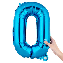 Balloonify Blue Mylar Number 0 Balloon - 16