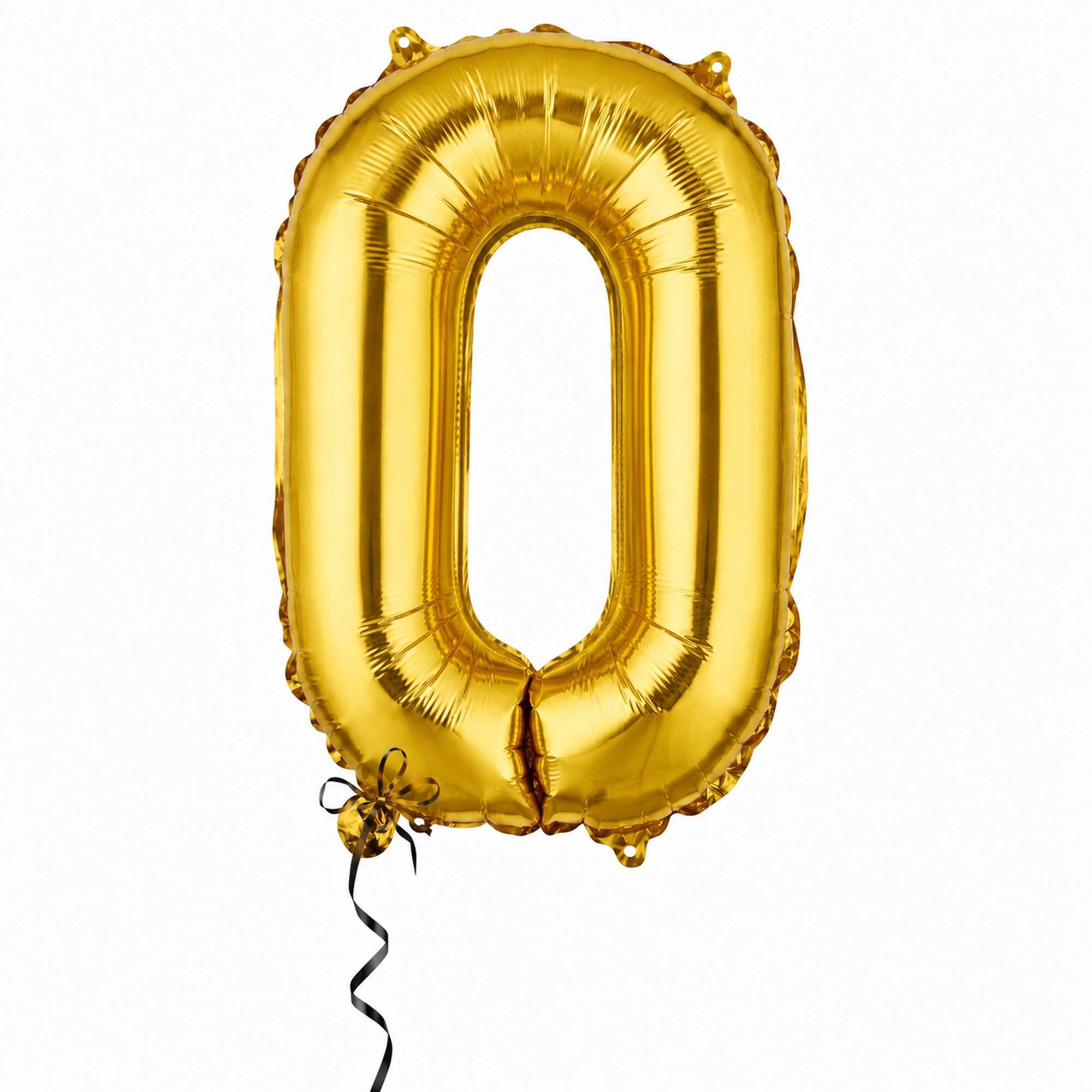 Balloonify Gold Mylar Number 0 Balloon - 16" - 1 count box