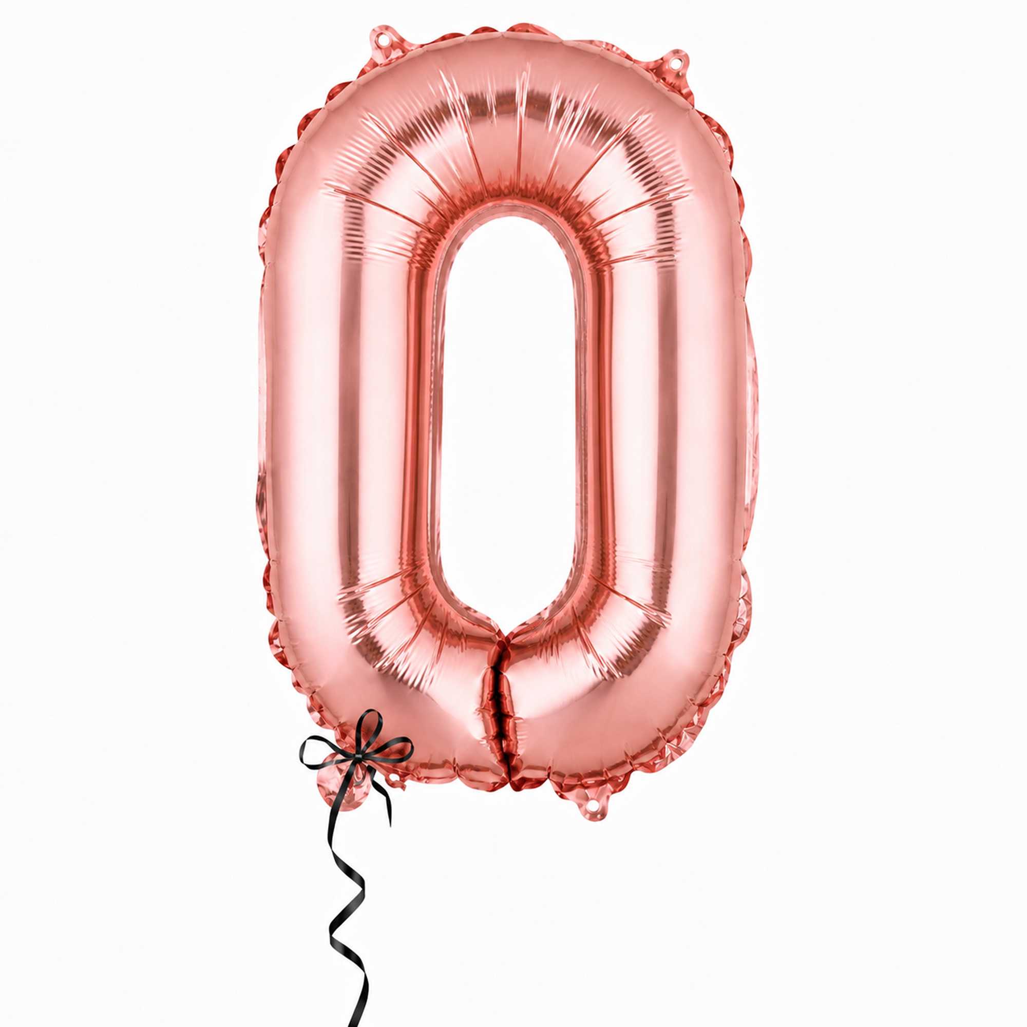 Balloonify Rose Gold Mylar Number 0 Balloon - 16" - 1 count box