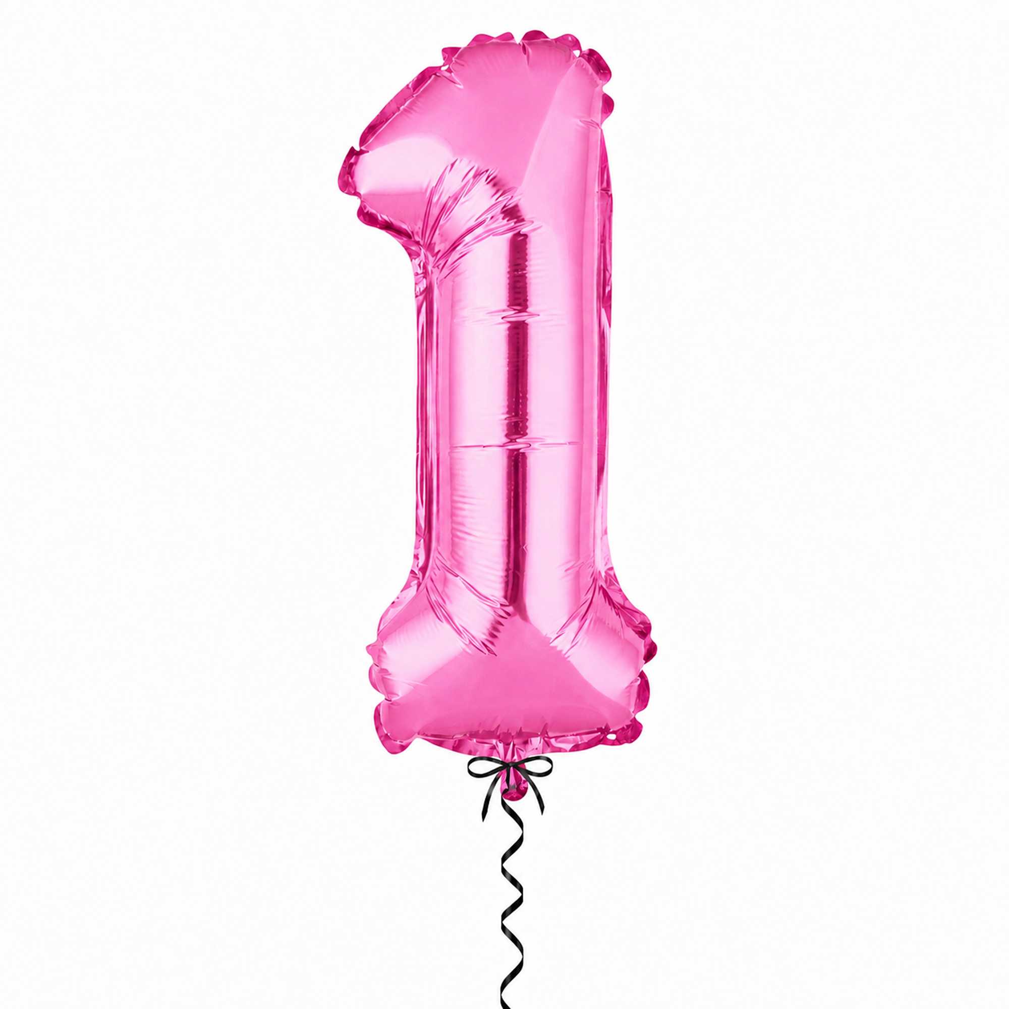 Balloonify Pink Mylar Number 1 Balloon - 16" - 1 count box