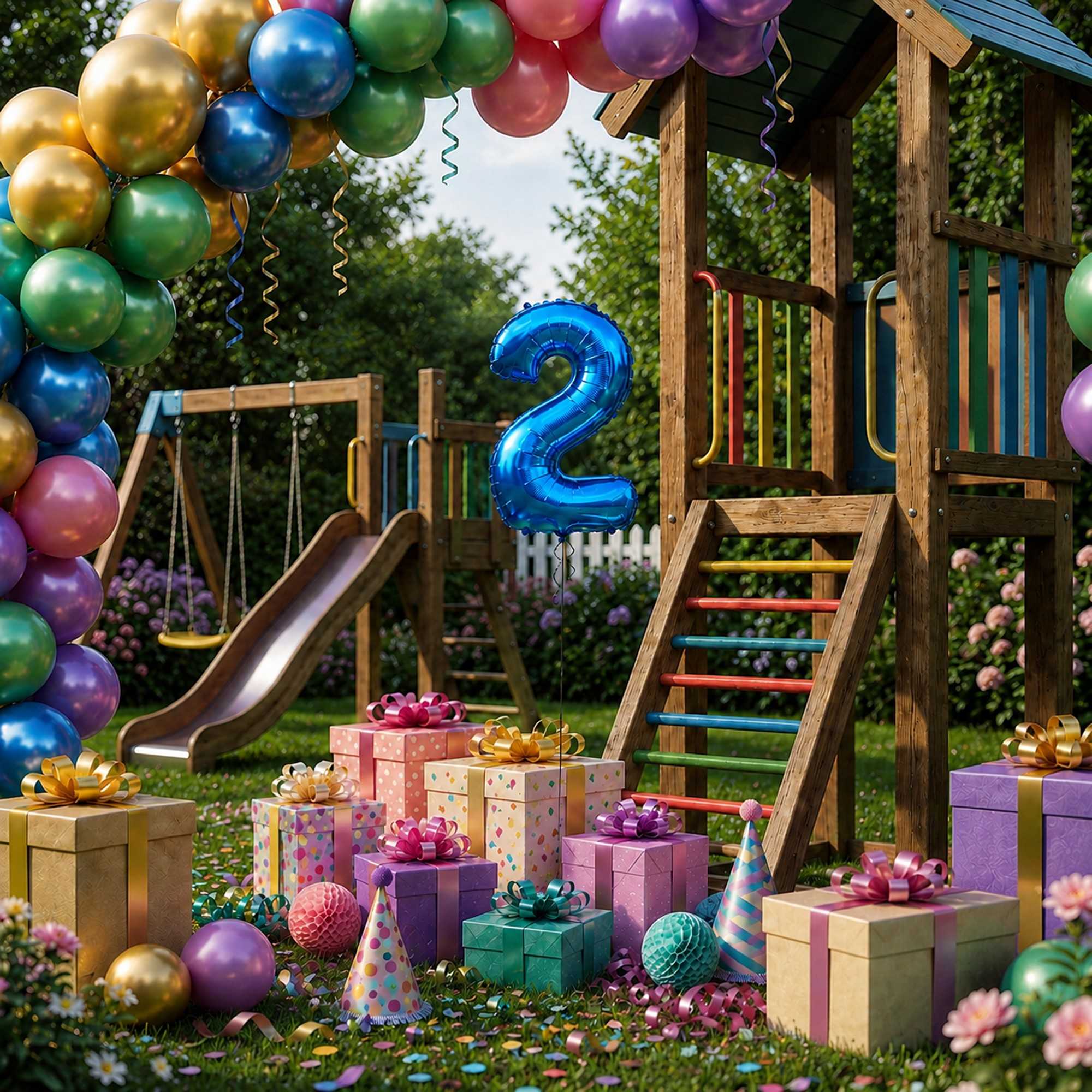 Balloonify Blue Mylar Number 2 Balloon - 16" - 1 count box