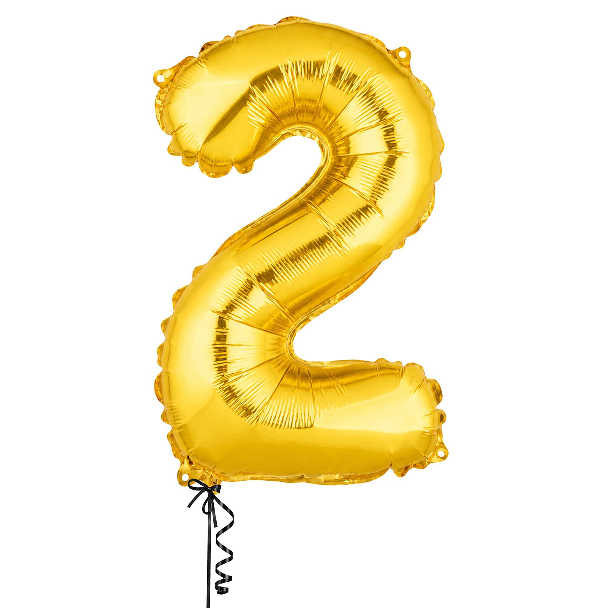 Balloonify Gold Mylar Number 2 Balloon - 16" - 1 count box
