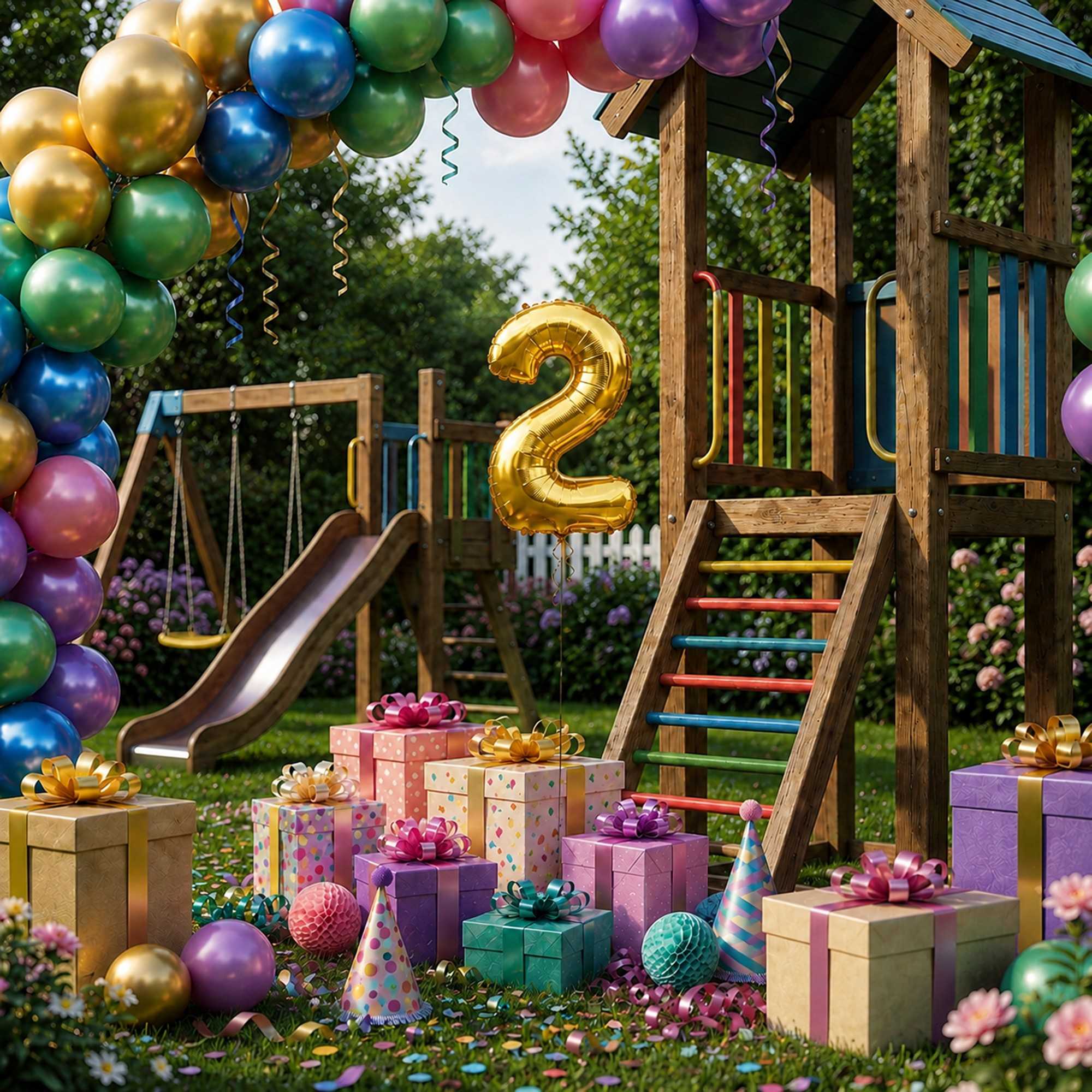 Balloonify Gold Mylar Number 2 Balloon - 16" - 1 count box