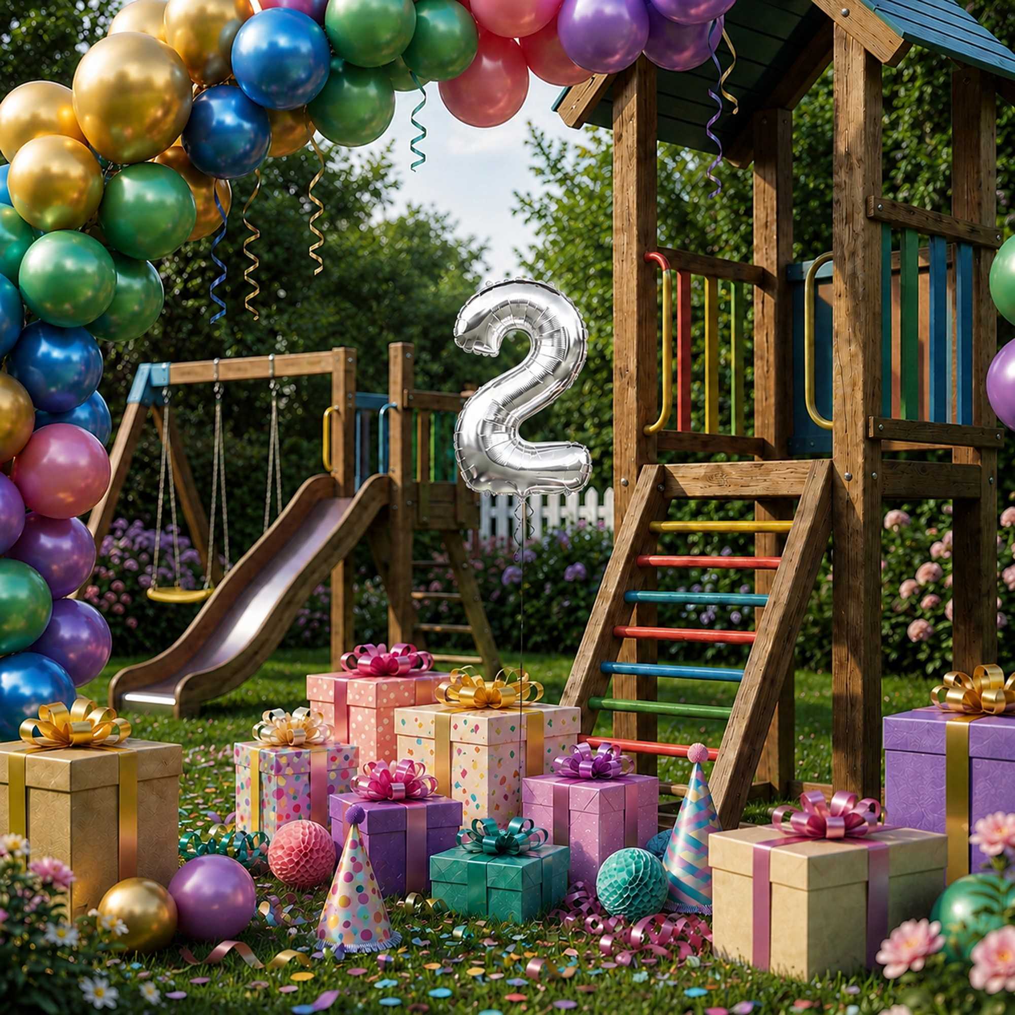 Balloonify Silver Mylar Number 2 Balloon - 16" - 1 count box