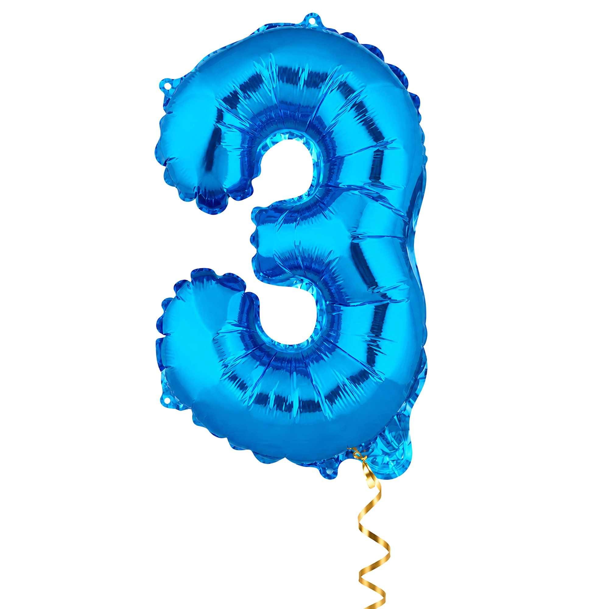 Balloonify Blue Mylar Number 3 Balloon - 16" - 1 count box