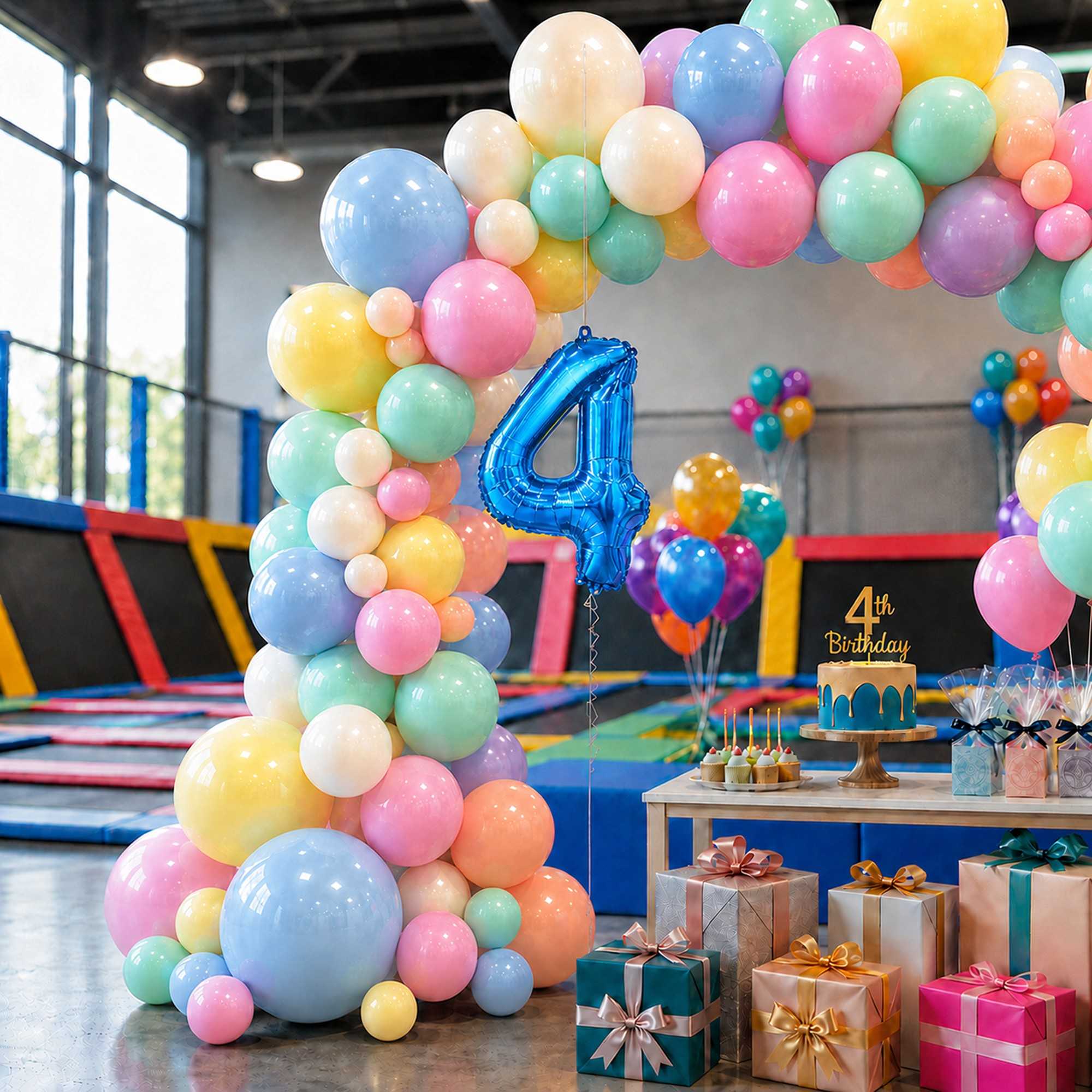 Balloonify Blue Mylar Number 4 Balloon - 16" - 1 count box