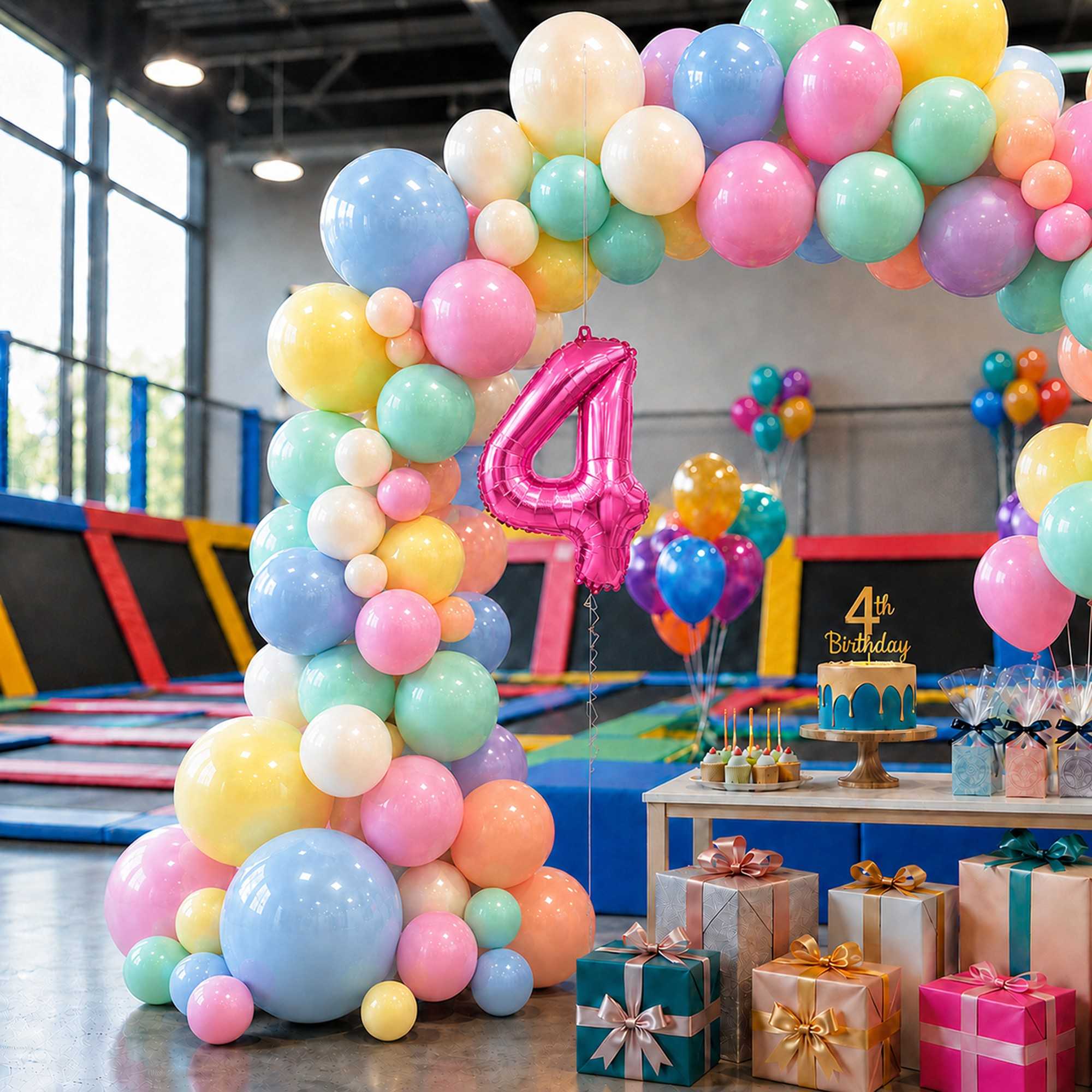 Balloonify Pink Mylar Number 4 Balloon - 16" - 1 count box