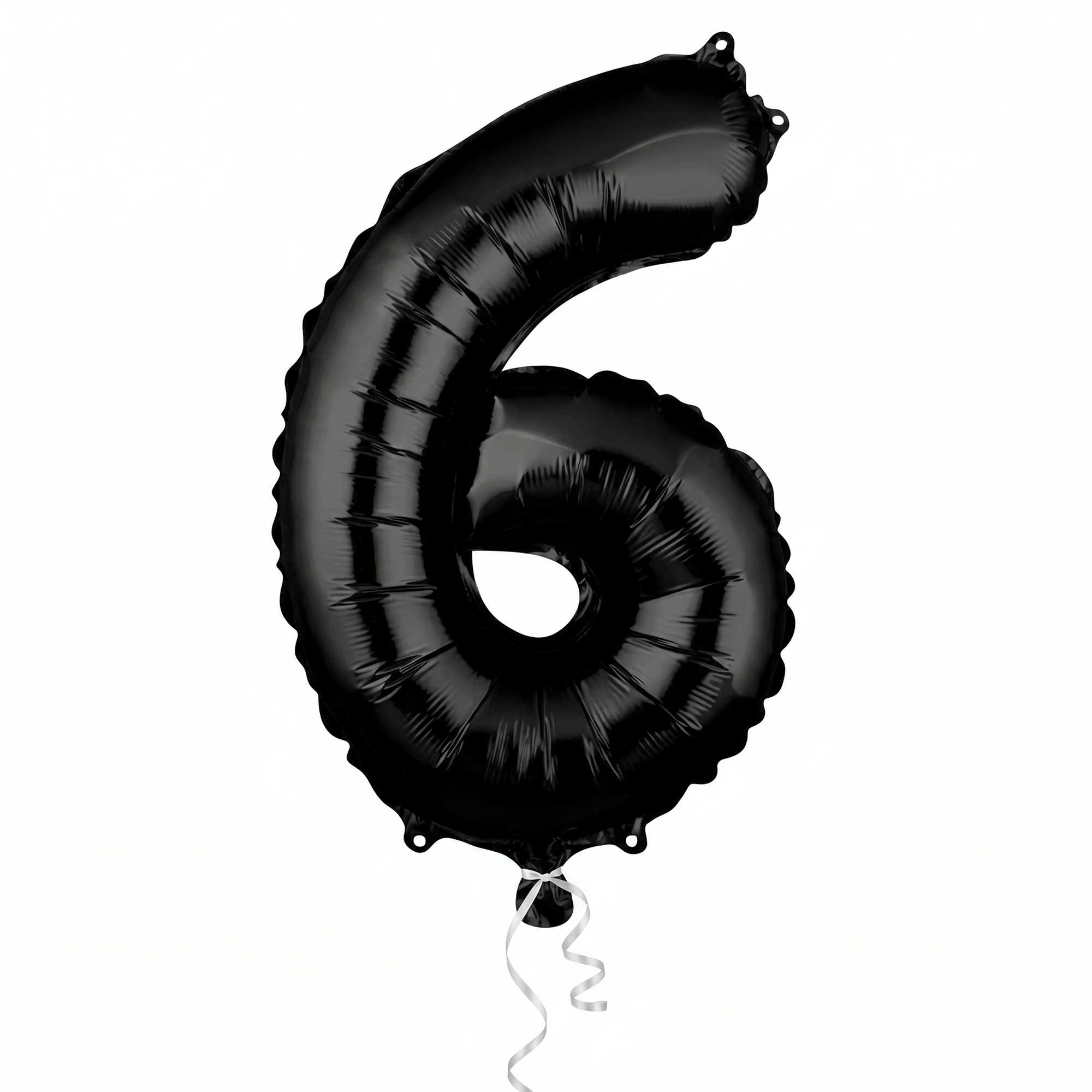 Balloonify Black Mylar Number 6 Balloon - 16" - 1 count box