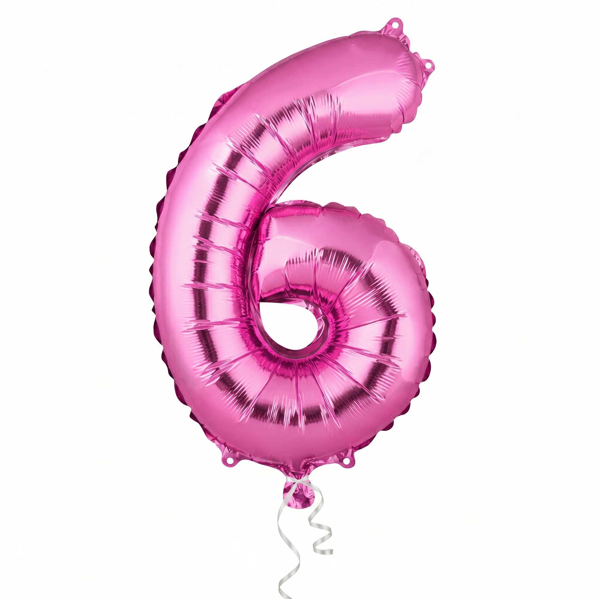 Balloonify Pink Mylar Number 6 Balloon - 16" - 1 count box