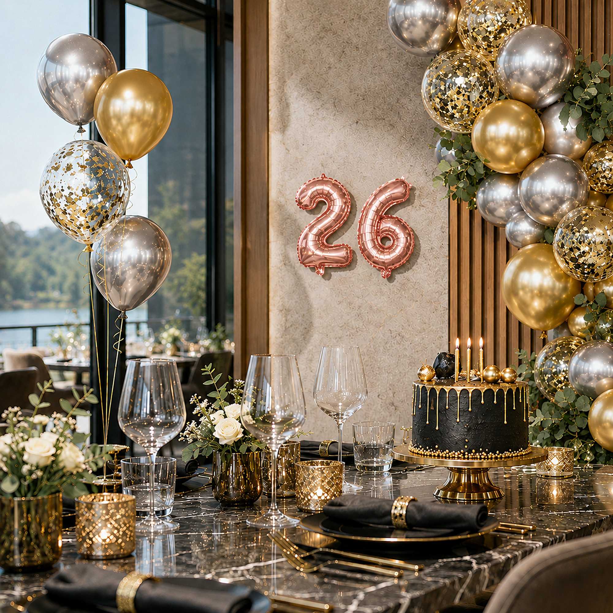 Balloonify Rose Gold Mylar Number 6 Balloon - 16" - 1 count box