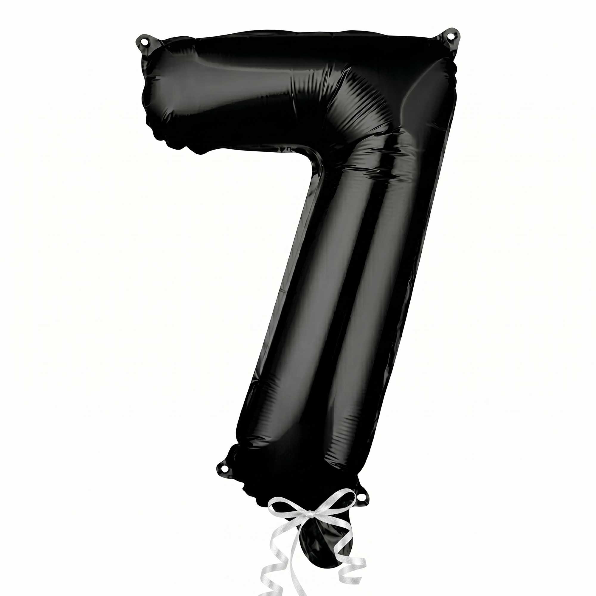 Balloonify Black Mylar Number 7 Balloon - 16" - 1 count box