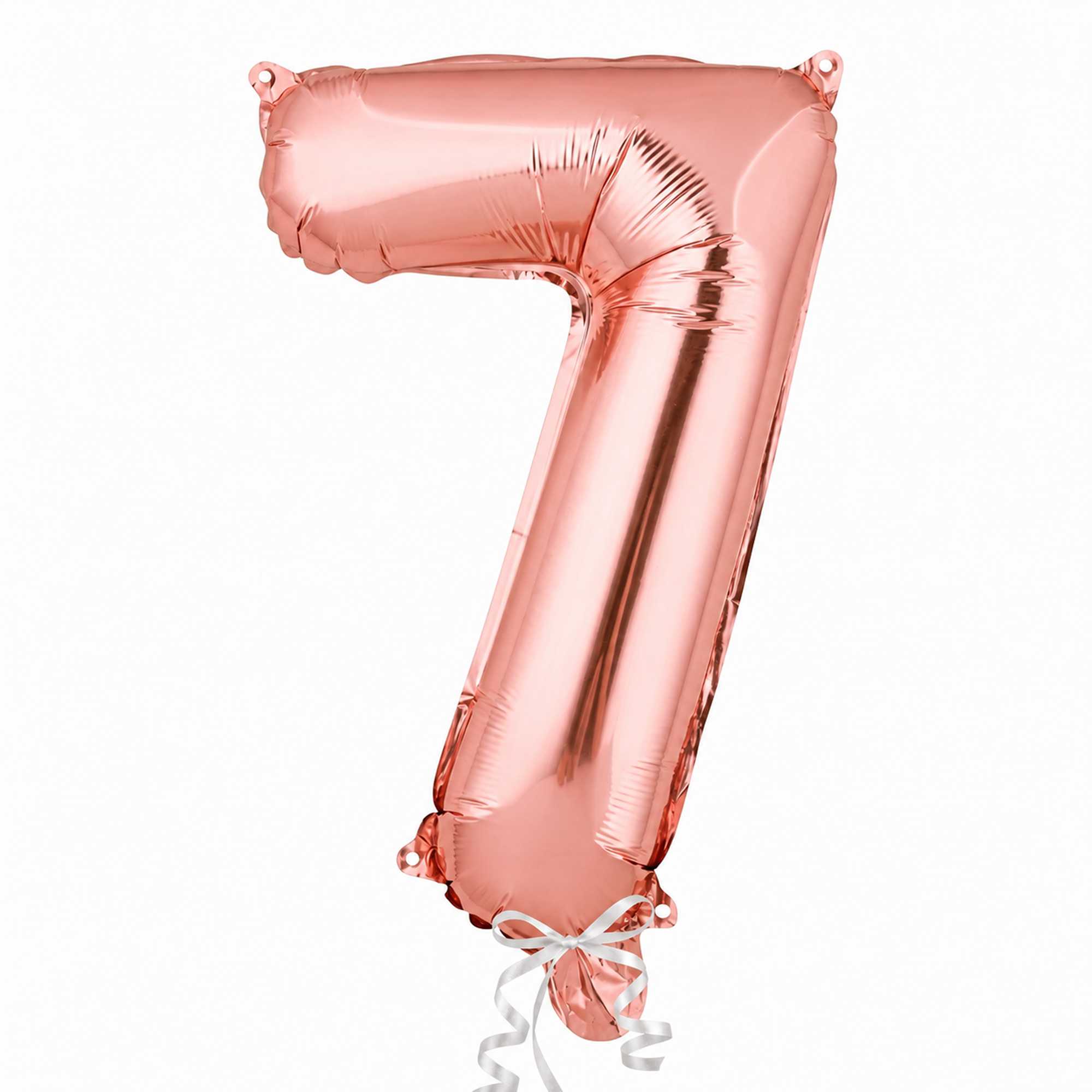 Balloonify Rose Gold Mylar Number 7 Balloon - 16" - 1 count box