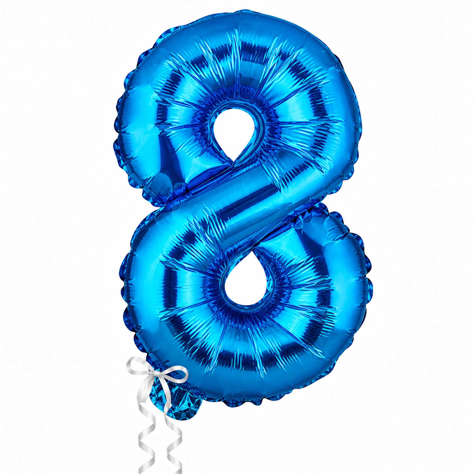Balloonify Blue Mylar Number 8 Balloon - 16" - 1 count box