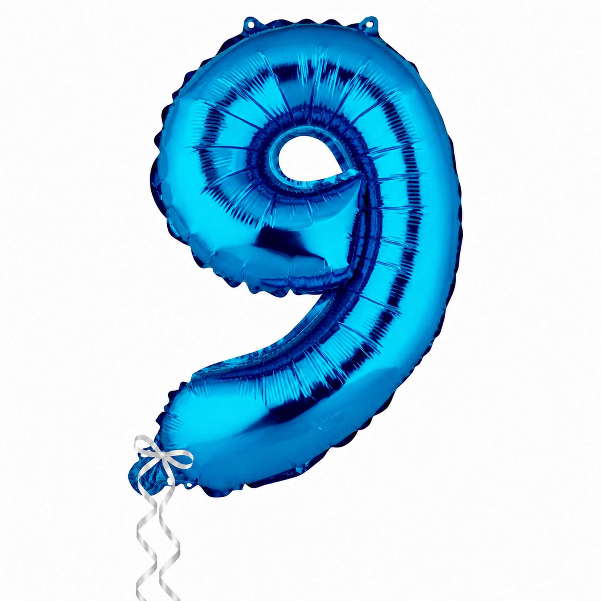 Balloonify Blue Mylar Number 9 Balloon - 16" - 1 count box